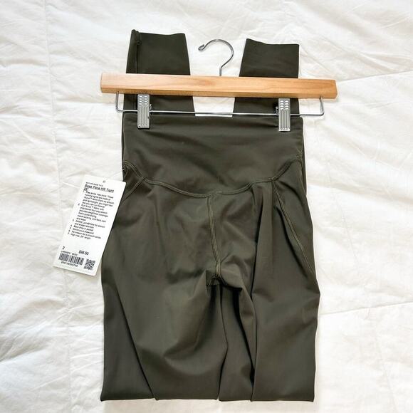 NWT Lululemon Athletica Base Pace HR Tight 28” Leggings Olive Green Size 2 - Picture 6 of 8